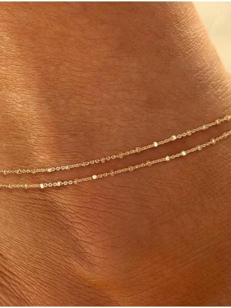 Ankle Bracelets For Women - Silver/Gold Plated Stainless Steel Anklets For Women